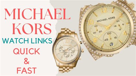 how to remove links on michael kors watch|michael kors watch band replacement.